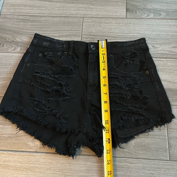 AE American Eagle Vintage Hi-Rise Festival Black Shorts, Distressed—Size 4••• - Picture 11 of 12